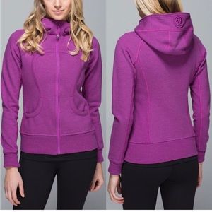 Lululemon"Scuba Hoodie Heathered- Purple-Full Zip- measurements In the Photos